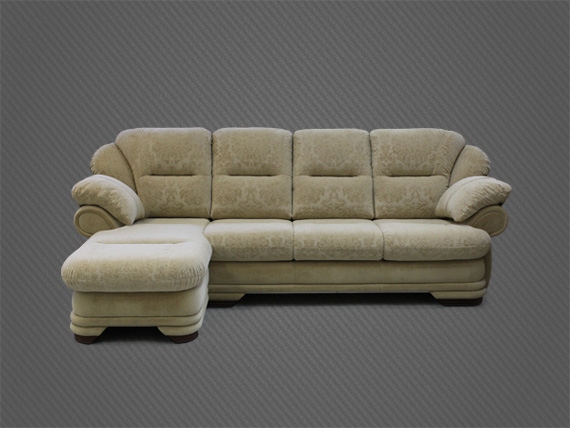 Диван с оттоманкой Верона в ткани Strike Damask 58